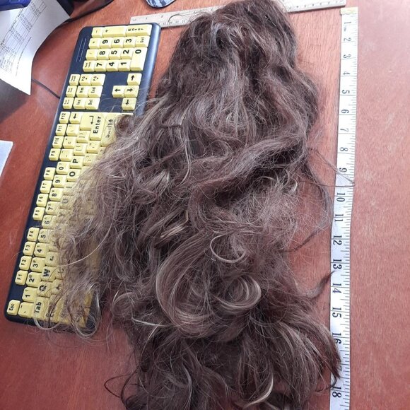 NEW Bag ! Long Hair 25 inch Curly Wig Dark Blonde main image 4